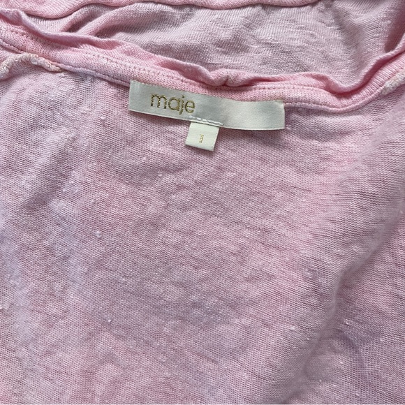 Maje pink short sleeve top tee - Picture 5 of 5